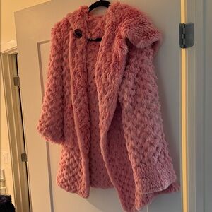 Vintage pink rabbit fur coat